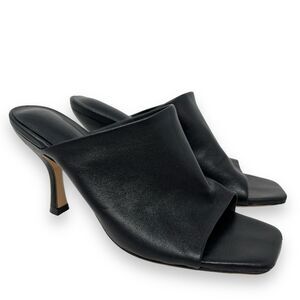 Tony Bianco Nappa Mule in Black Leather Size US 5 EUC Minimalist